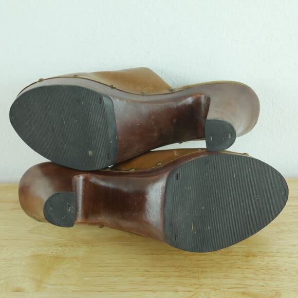 Vintage Size 7 Y2K Clogs Chunky Heel Platform Mules Boho Xhilaration Chunky Stud - Picture 11 of 11